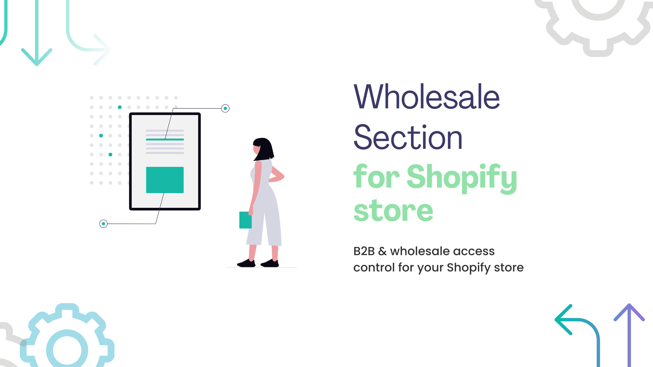 Shopify wholesale section example with locked collection