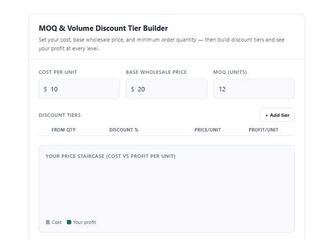 shopify free calculator for tier volume discount